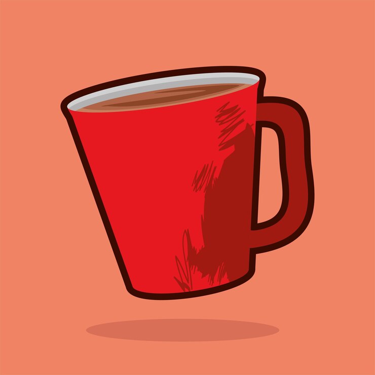 Vetor café delicioso na caneca