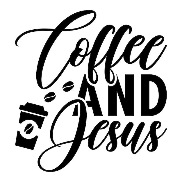 Vetor café e jesus