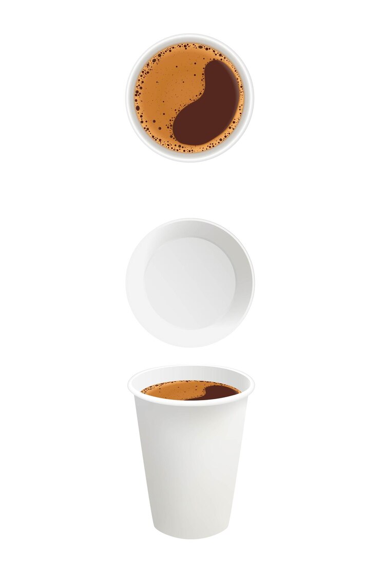 Vetor café em copo de papel