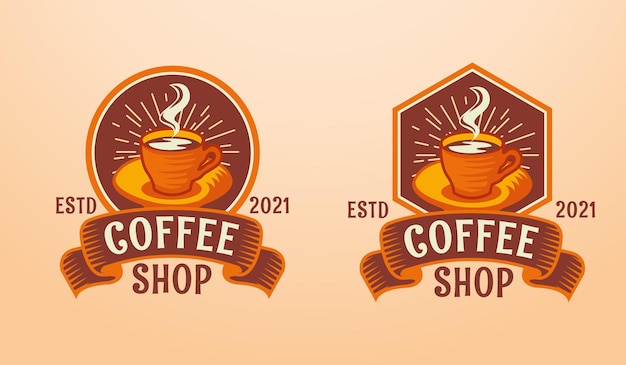 Café logotipo moderno clássico