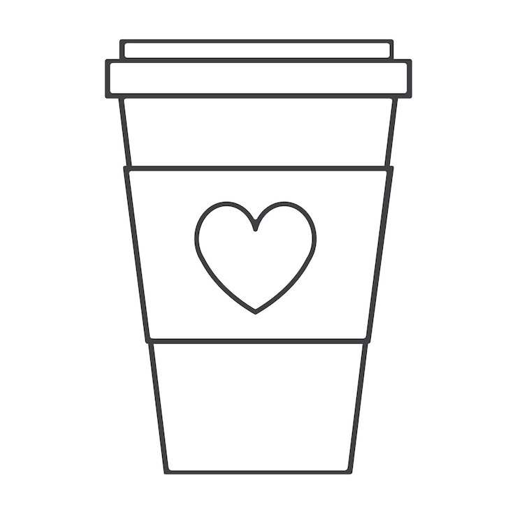 Vetor café para levar café isolado no fundo branco