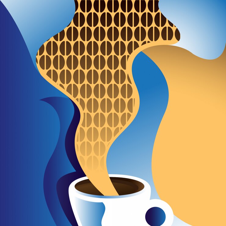 Café retro ilustração