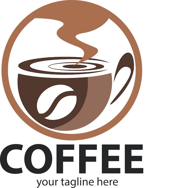 Café vector logo editável