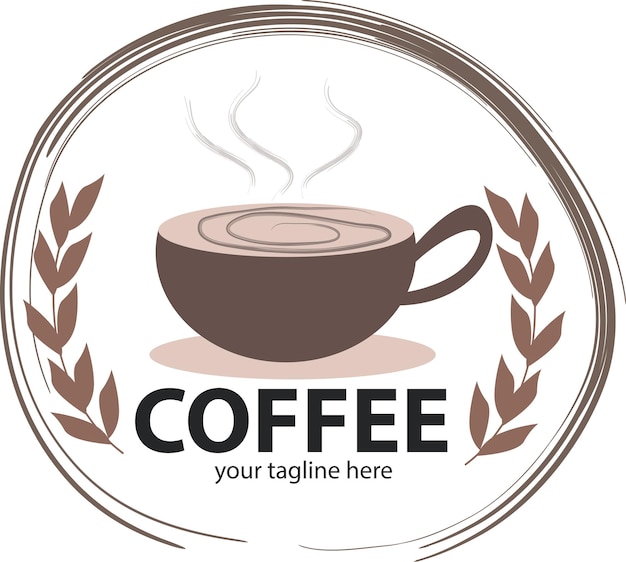 Café vector logo editável