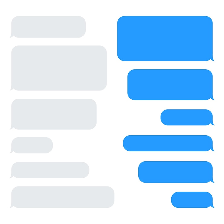 Caixa de conversação de chat de bolha de mensagem
