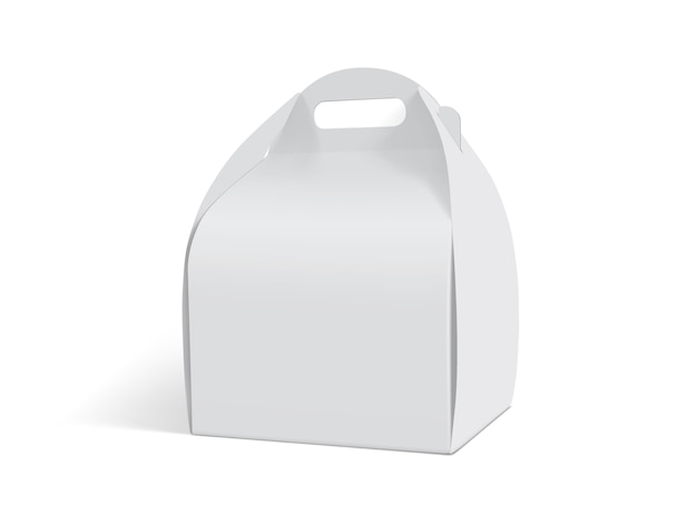 caixa de papel branco isolada no fundo branco
