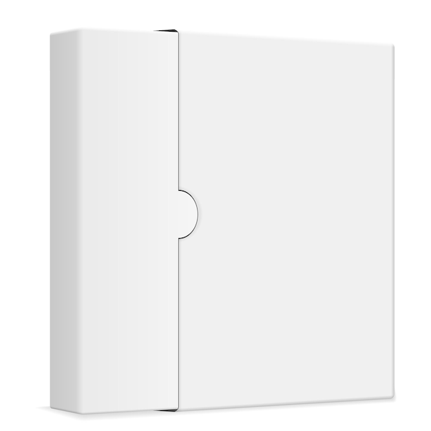 caixa de papel em branco