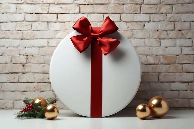 Vetor caixas de presentes de decoração de natal e conceito de moldura de guirlandas vista de cima com espaço de cópia em fundo branco
