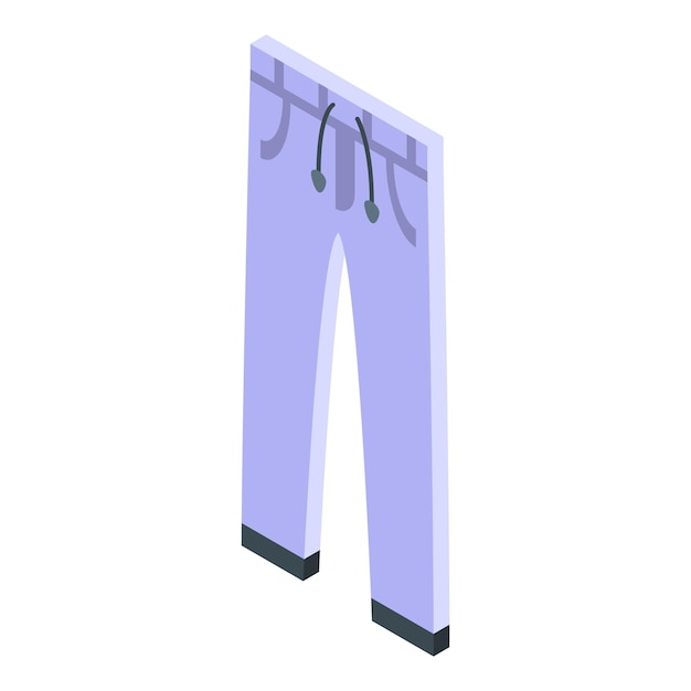 Calça esportiva de moda ícone vetor isométrico treino de ginástica desgaste on-line