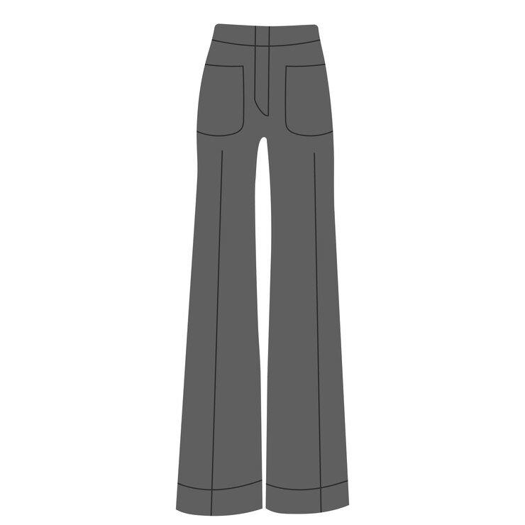 Vetor calças femininas em estilo plano vetor