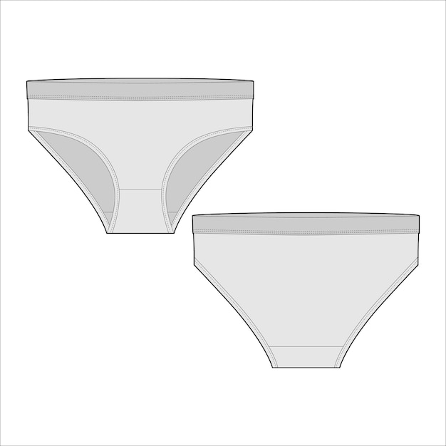 Vetor calcinhas femininas. lingerie feminina, cuecas. calcinha de mulher isolada no fundo branco. ilustração vetorial