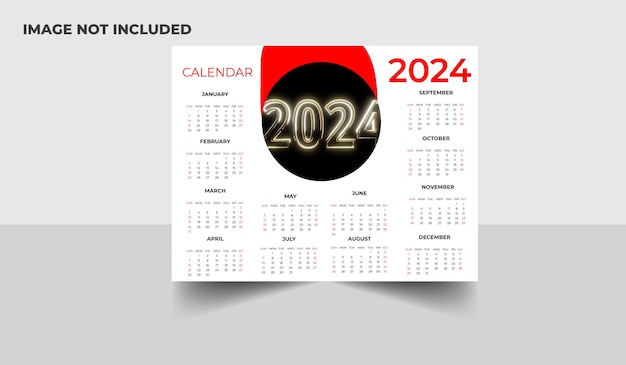 Vetor calendário 2024