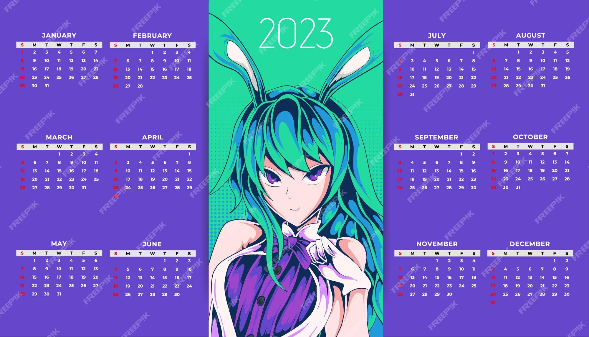 Calendário anime de páscoa 2023