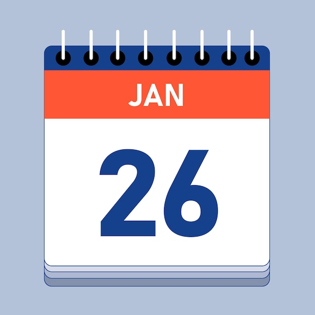 Calendário de dias do mês de janeiro de 2025 Vetor Premium