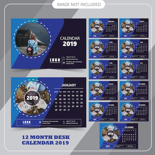 Calendário de mesa 2019