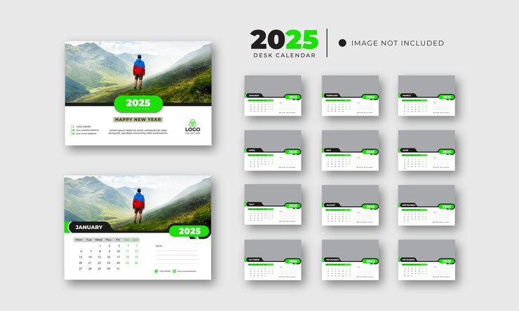 Vetor calendário de mesa 2025 modelo de planejador calendário de mesa corporativo 2025 modelo de planeador mensal