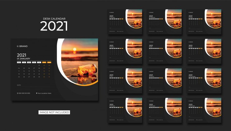 Calendário de mesa, calendário de mesa 2021