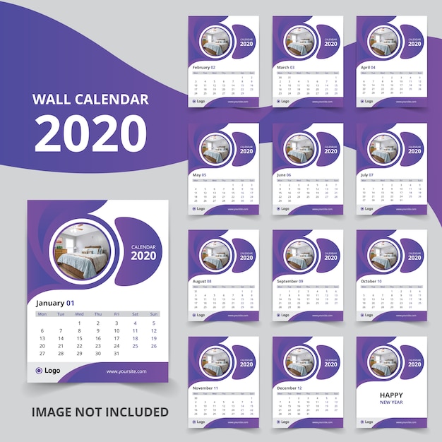 Calendário de parede 2020