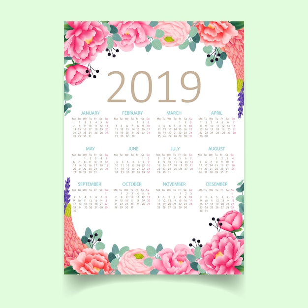 Calendário floral 2019