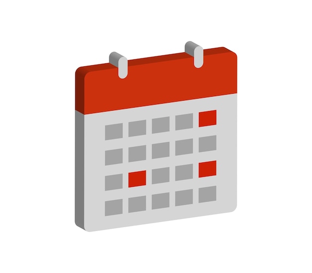 calendário tridimensional