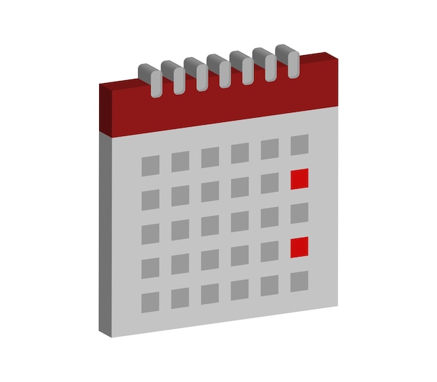 calendário tridimensional