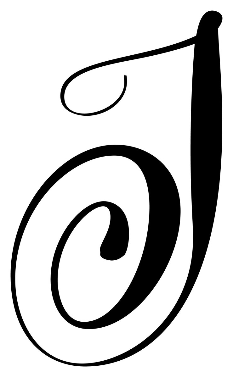 Vetor caligrafia vetorial desenhada à mão letra maiúscula j script fonte logo inicial estilo de pincel manuscrito floresce