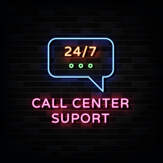 Call center neon.