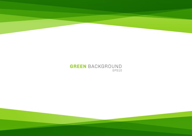 Vetor camada de sobreposição brilhante de cor verde geométrica abstrata em fundo branco