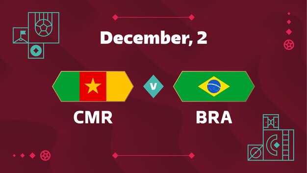 Camarões vs Brasil Futebol 2022 Grupo G Competição Mundial de Futebol partida contra
