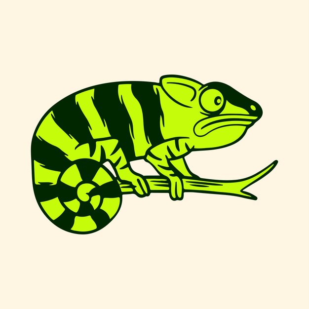 camelon de ilustração de elemento tropical
