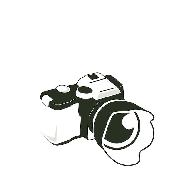Câmera de ícone de design de logotipo de silhueta