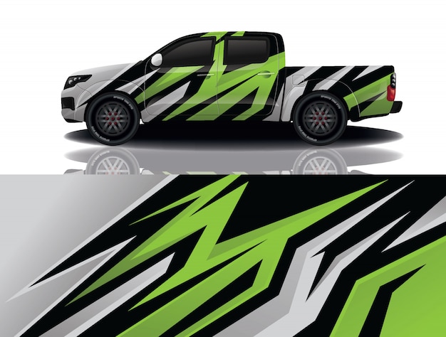 caminhão carro decalque envoltório design