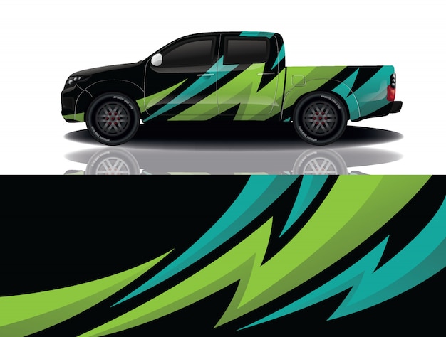 caminhão carro decalque envoltório design