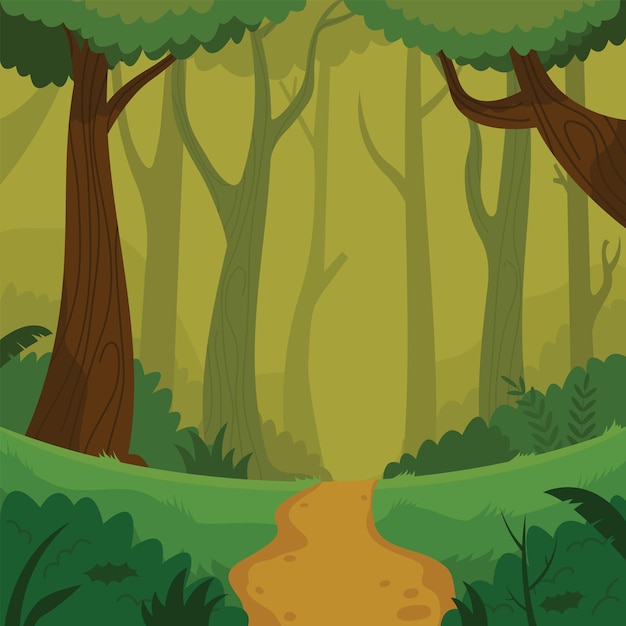 Caminhar pelo caminho debaixo das árvores