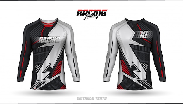 Vetor De Desenho Uniforme De Motocross Mock Up Ilustração do Vetor -  Ilustração de motor, velocidade: 215637423