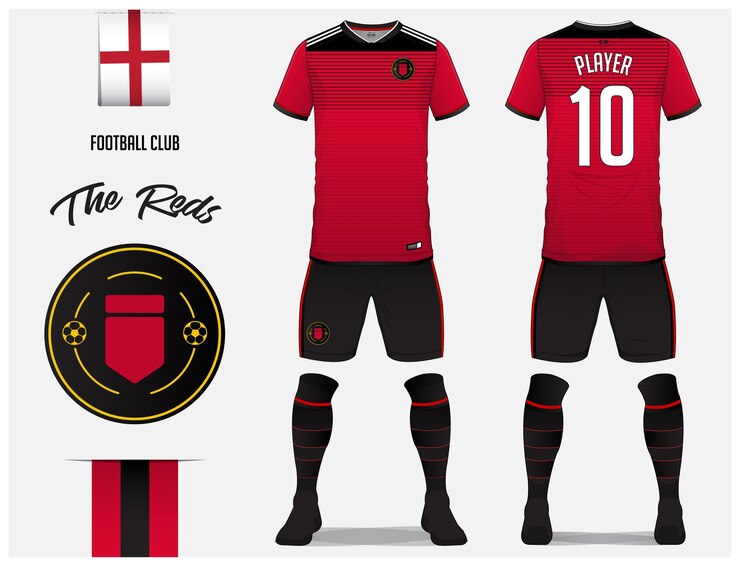 Camisa de futebol ou modelo de kit de futebol