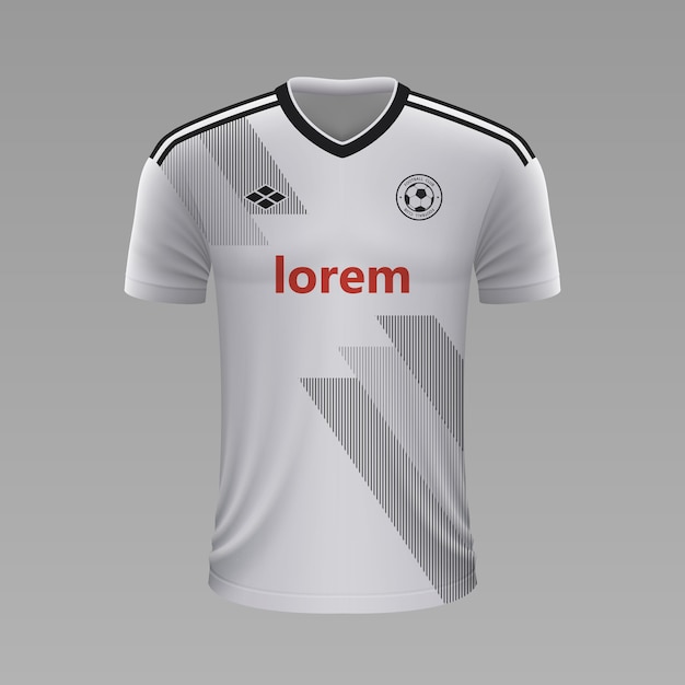 Camisa de futebol realista besiktas, modelo de camisa para kit de futebol