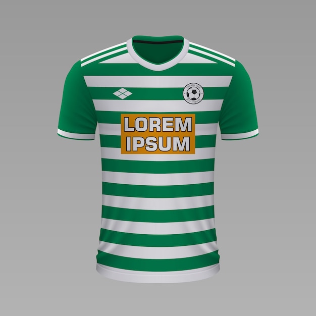 Camisa de futebol realista rapid vienna, modelo de camisa para kit de futebol