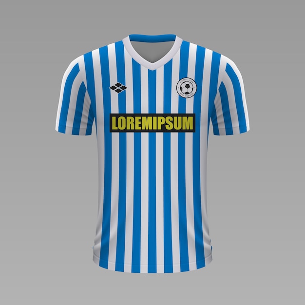 Camisa de futebol realista spal, modelo de camisa para kit de futebol