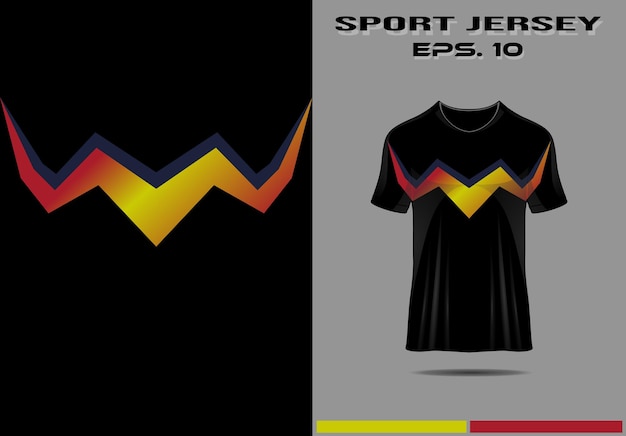 Camisa de modelo de maquete de camiseta para design de jogos de corrida esportiva