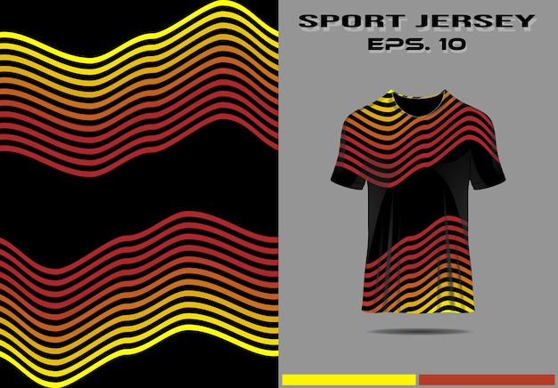 Camisa de modelo de maquete de camiseta para design de jogos de corrida esportiva