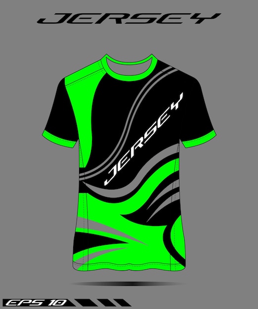 Vetor camisa esportiva verde.