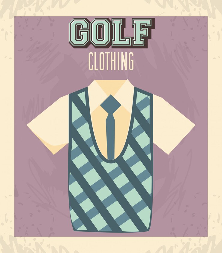 Vetor camisa masculina de uniforme de golfe