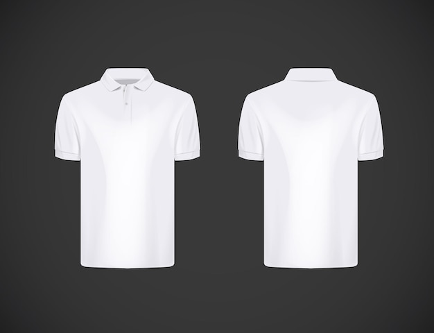 Camisa polo masculina slimfitting de manga curta modelo de design de maquete de camisa polo branca para branding