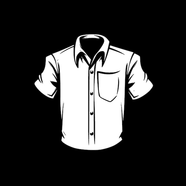 Camisa preto e branco isolado ícone vetor ilustração