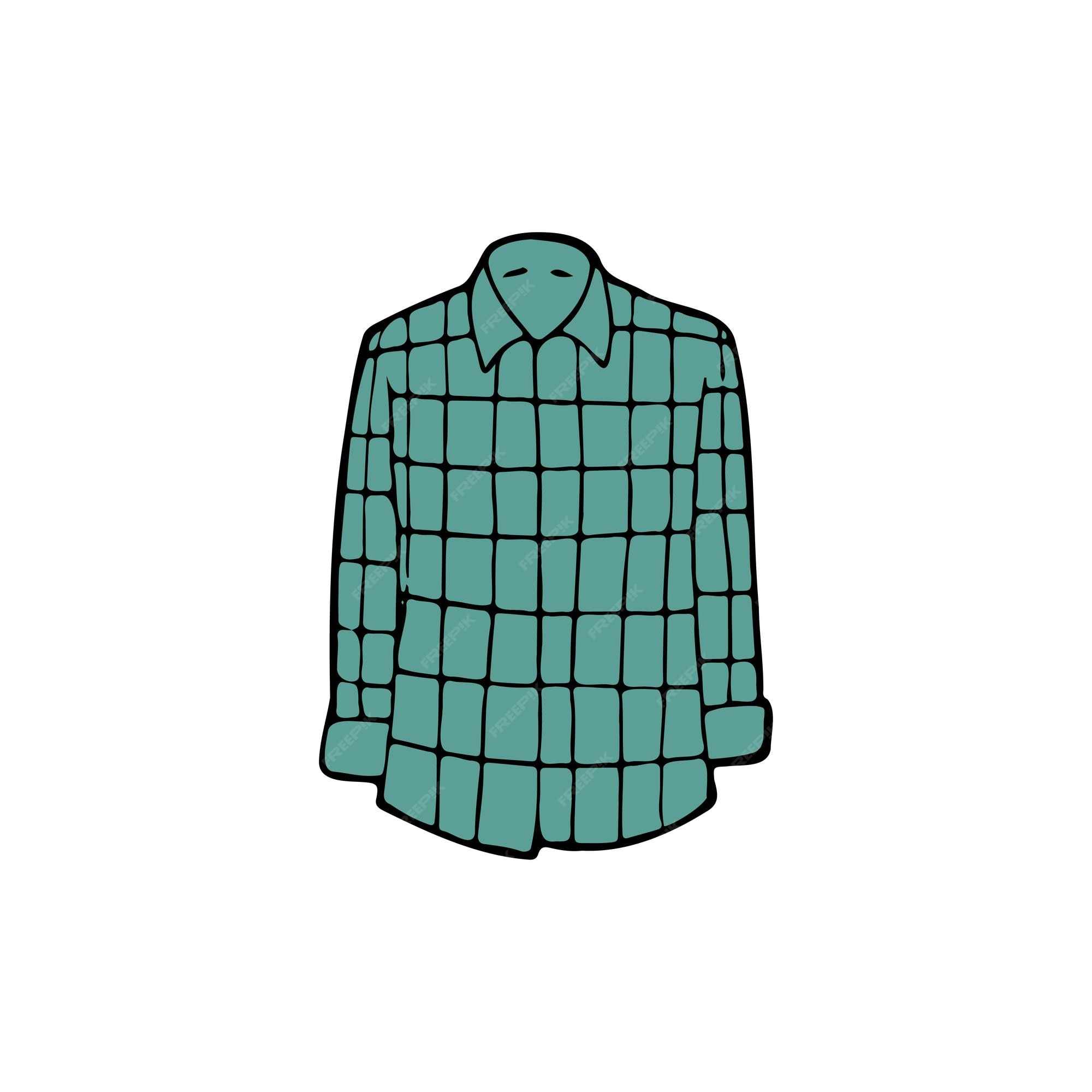 Desenho de Camisa xadrez para colorir