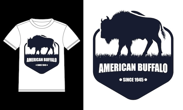 Camiseta branca americana buffalo since 1945