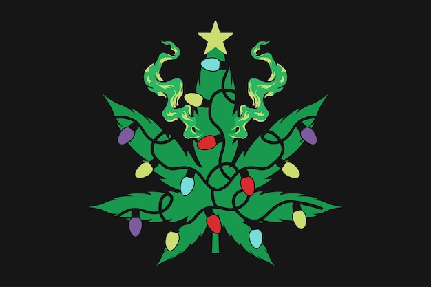 Camiseta Cannabis Weed Marijuana de Natal