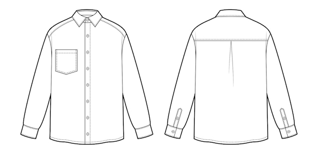 Camiseta clássica masculina de ajuste descontraído, desenho técnico plano