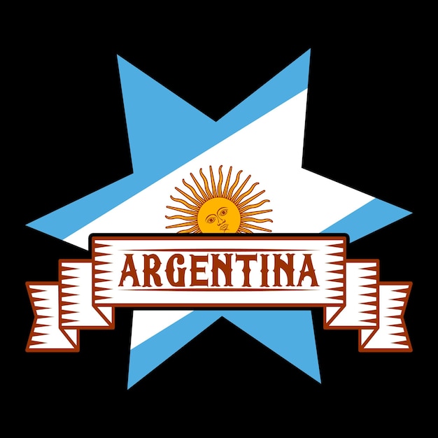 Vetor camiseta com a bandeira da argentina